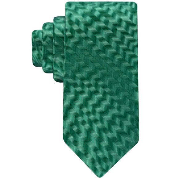Tommy Hilfiger Men Marcus Solid Tie Hunter Green One Size - Picture 1 of 4